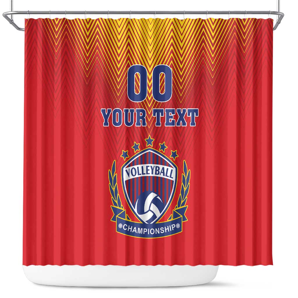 Custom Romania Volleyball Shower Curtain Sporty Style LT18