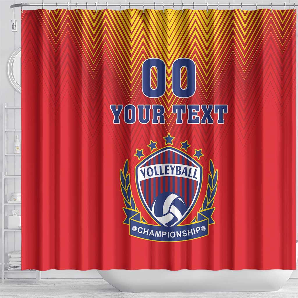 Custom Romania Volleyball Shower Curtain Sporty Style LT18