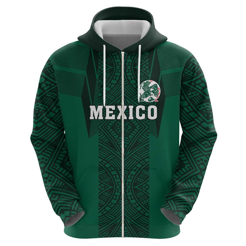 Custom Mexico Football Hoodie El Tricolor Go Champions Aztec Pattern LT18
