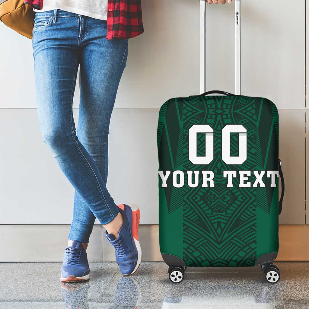 Custom Mexico Football Luggage Cover El Tricolor Go Champions Aztec Pattern LT18