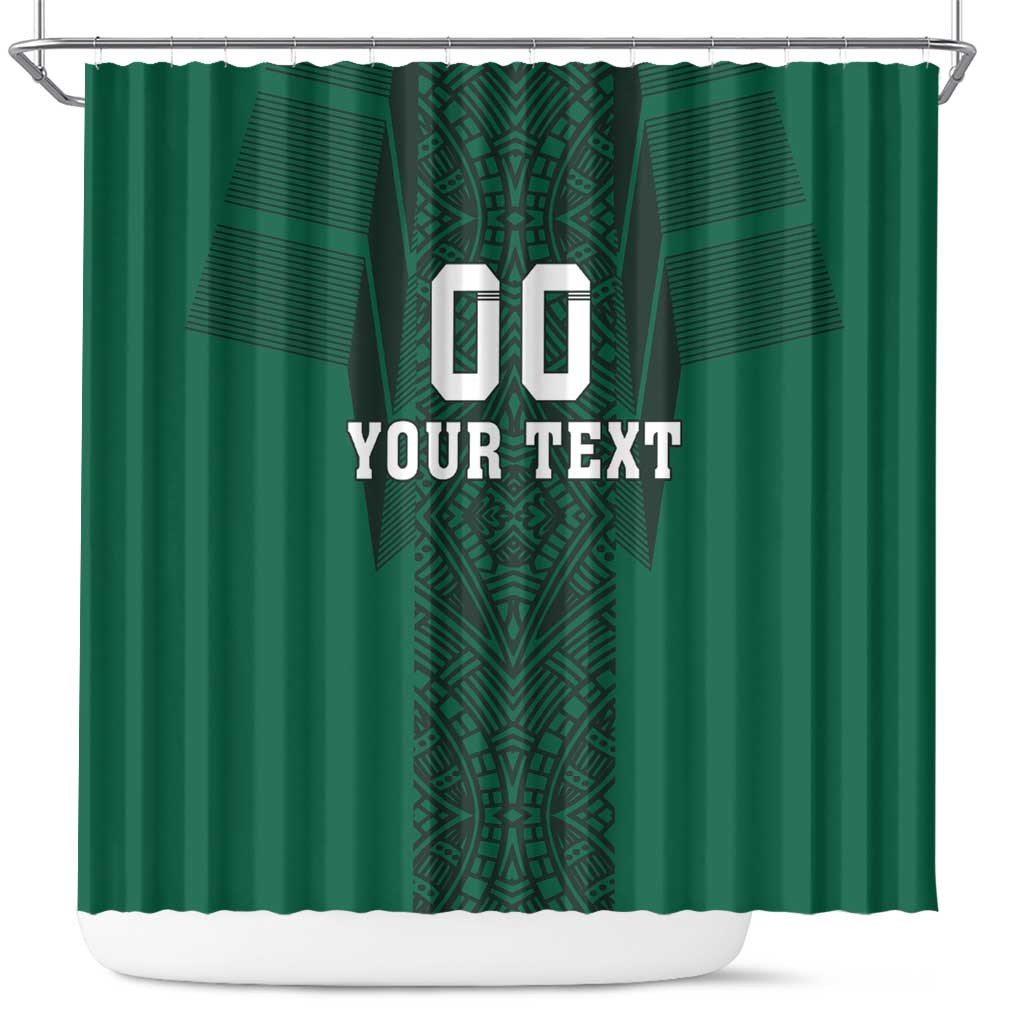 Custom Mexico Football Shower Curtain El Tricolor Go Champions Aztec Pattern LT18