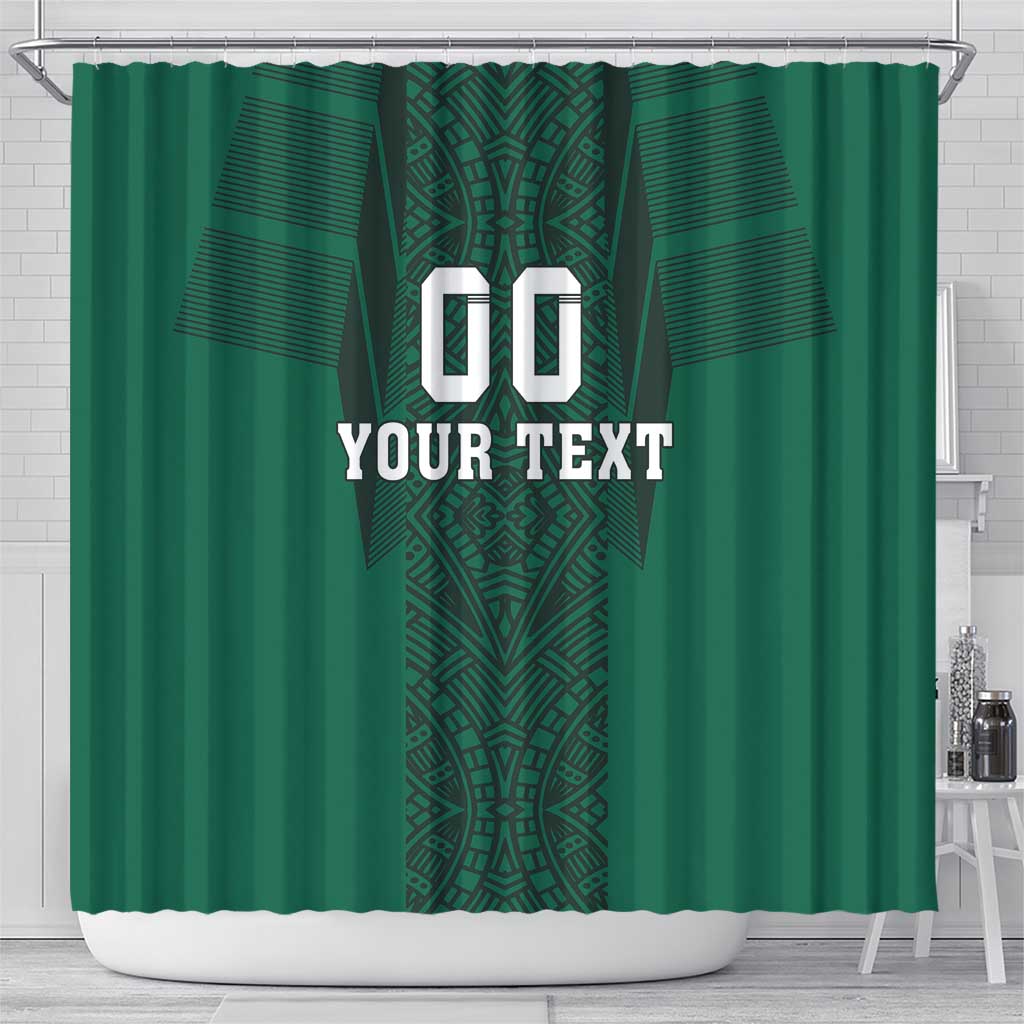 Custom Mexico Football Shower Curtain El Tricolor Go Champions Aztec Pattern LT18