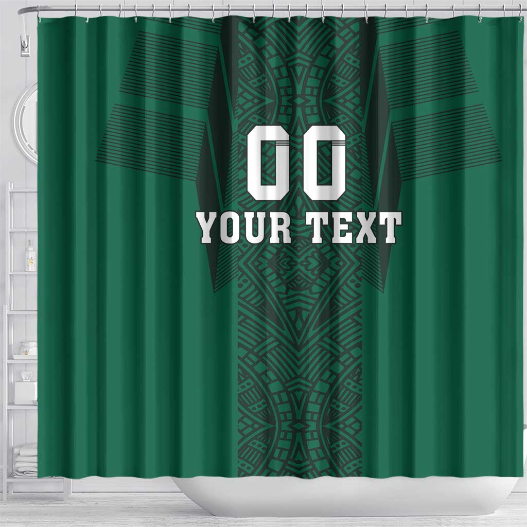 Custom Mexico Football Shower Curtain El Tricolor Go Champions Aztec Pattern LT18