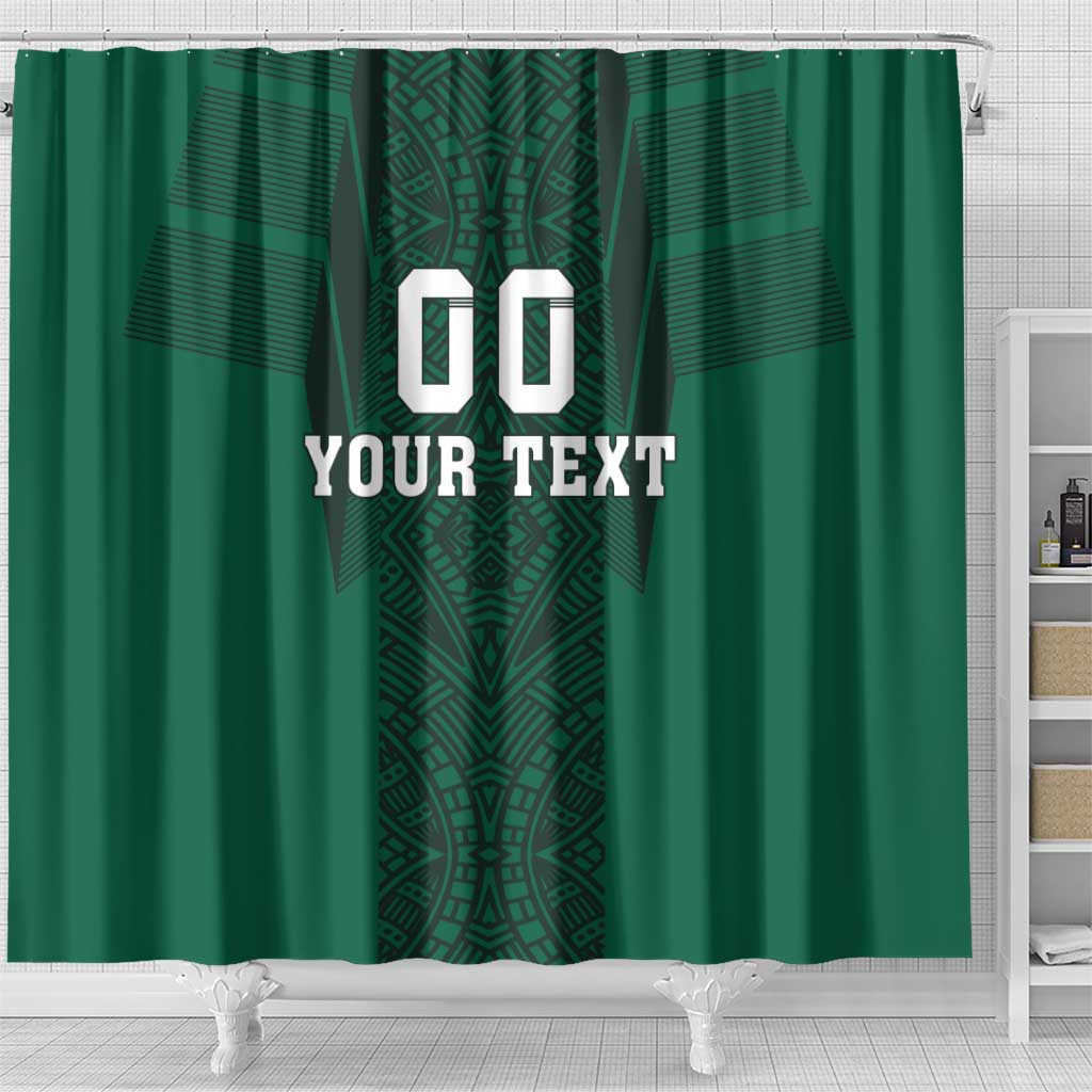 Custom Mexico Football Shower Curtain El Tricolor Go Champions Aztec Pattern LT18