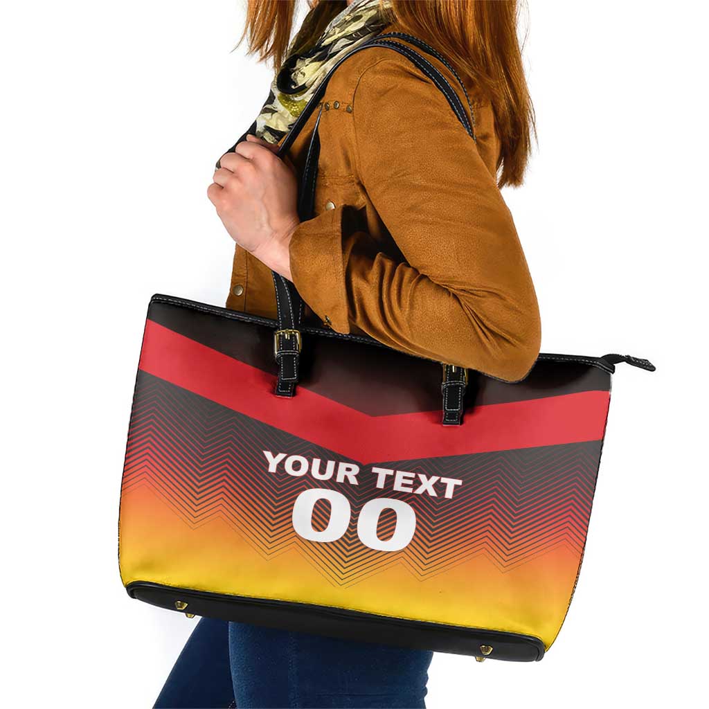 Custom Germany Football Leather Tote Bag Special Flag Style LT18