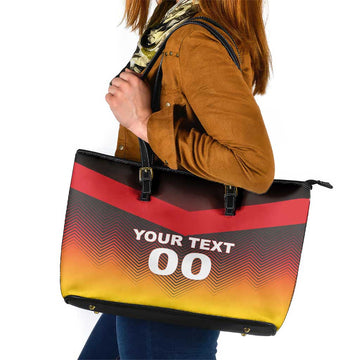 Custom Germany Football Leather Tote Bag Special Flag Style LT18