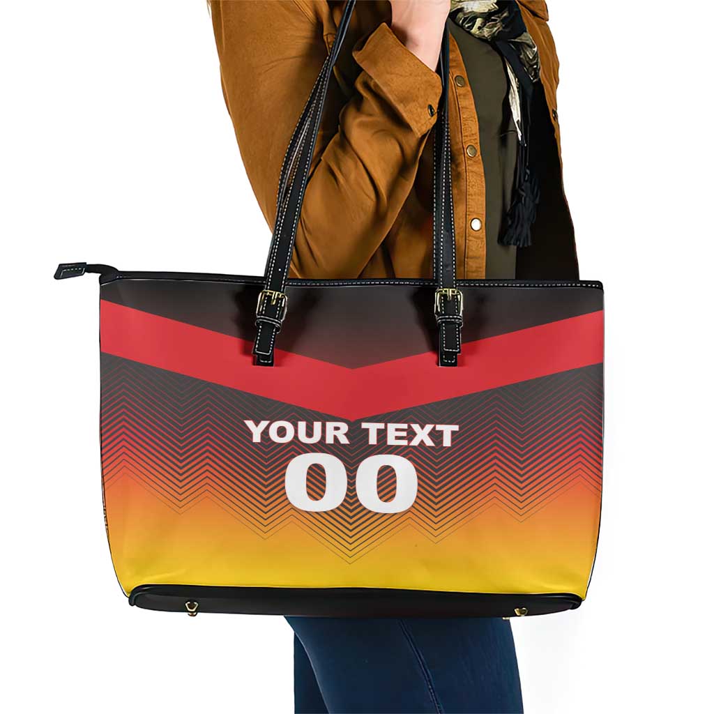Custom Germany Football Leather Tote Bag Special Flag Style LT18