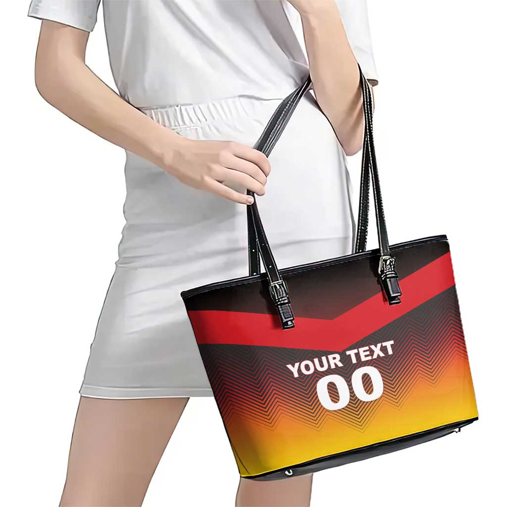 Custom Germany Football Leather Tote Bag Special Flag Style LT18