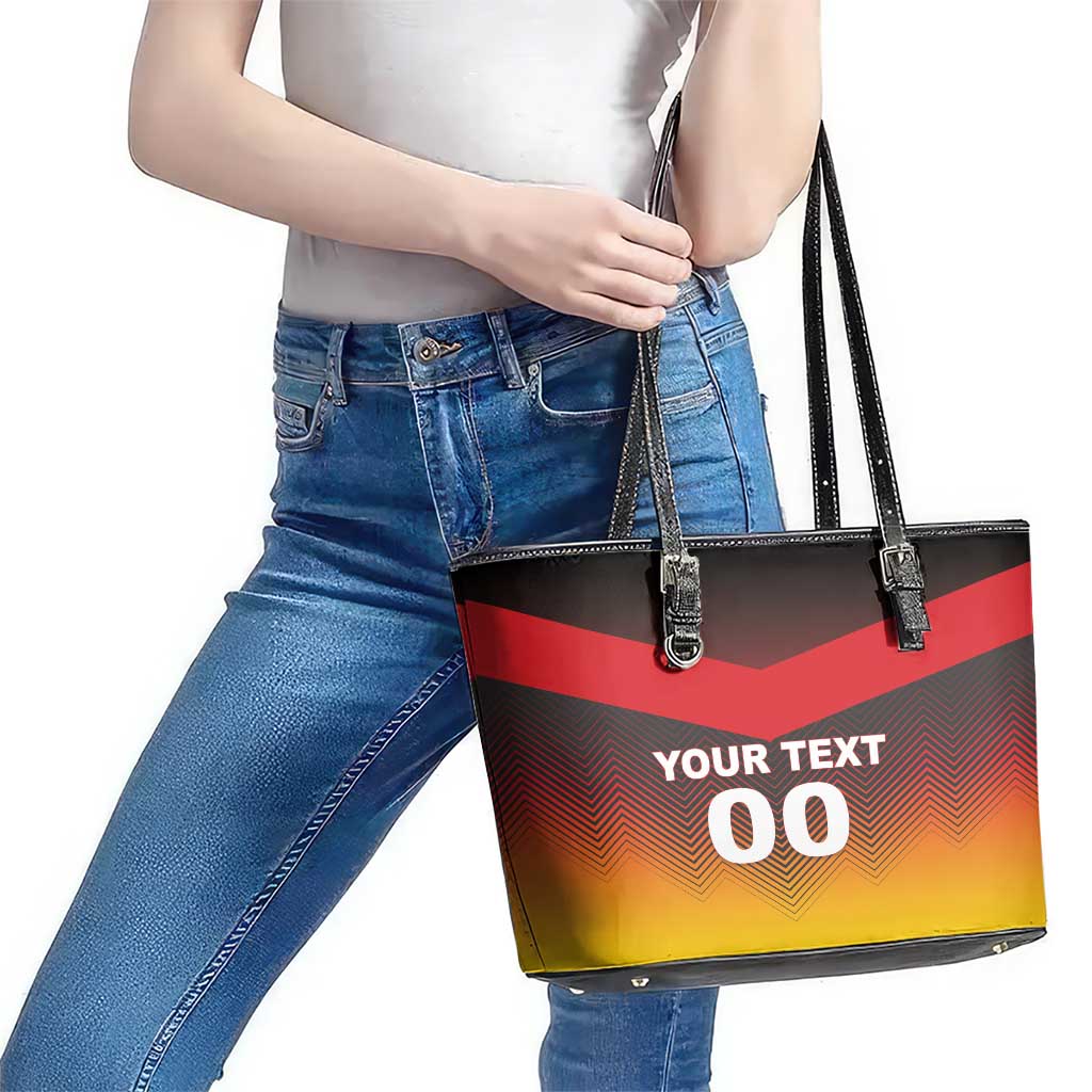 Custom Germany Football Leather Tote Bag Special Flag Style LT18