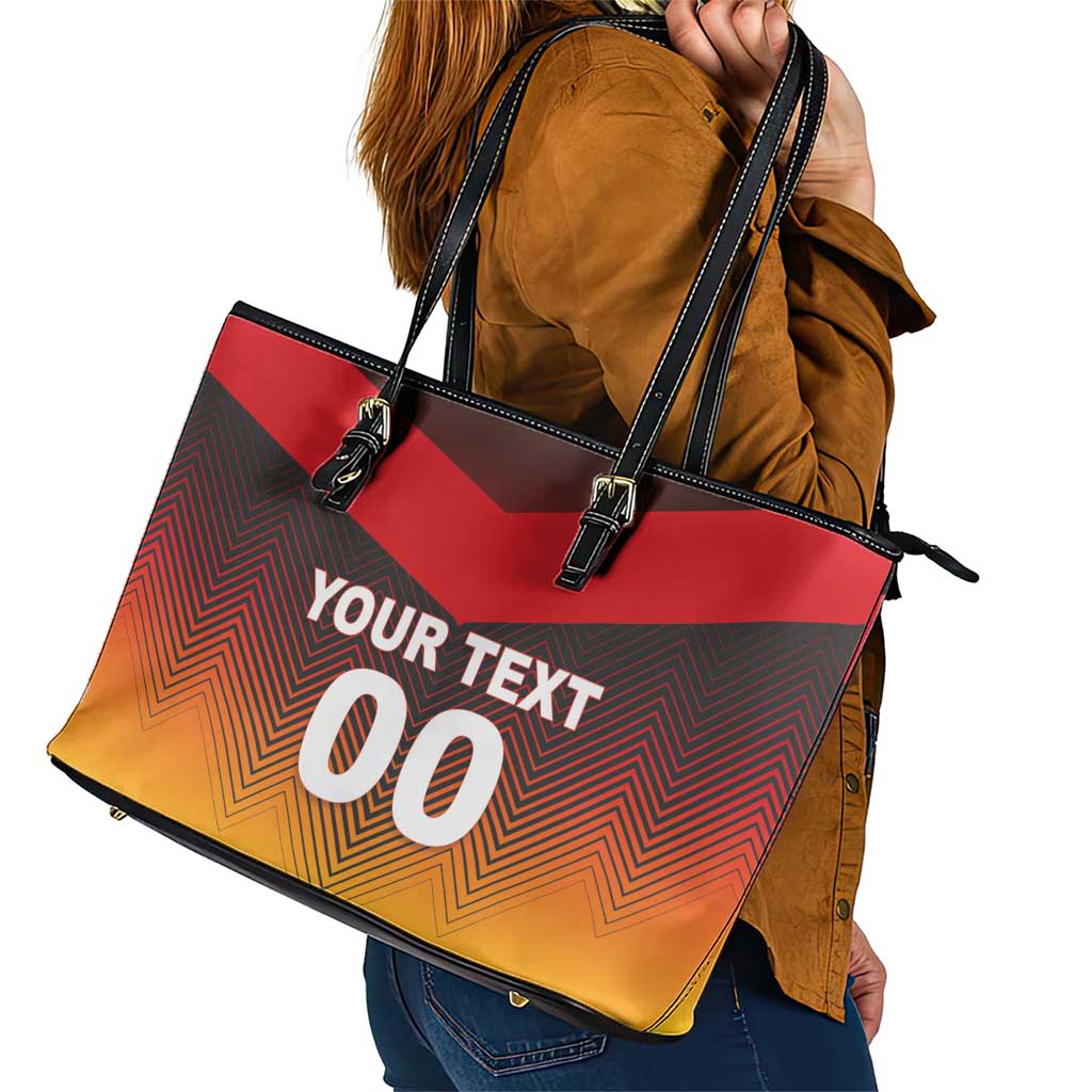 Custom Germany Football Leather Tote Bag Special Flag Style LT18