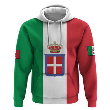 Personalized Italian Empire 1882-1960 Hoodie Flag Color Inspiration LT18