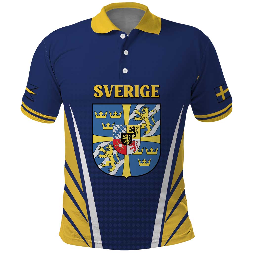 Personalized Swedish Empire 1611-1721 Polo Shirt Flag Color Inspiration LT18