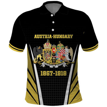 Personalized Austro-Hungarian Empire 1867-1918 Polo Shirt Flag Color Inspiration LT18