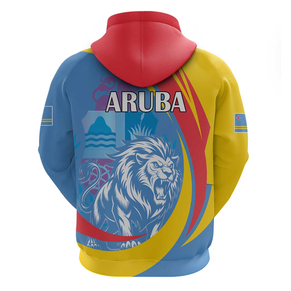 Aruba Lion Roaring Hoodie With Coat Of Arms LT18