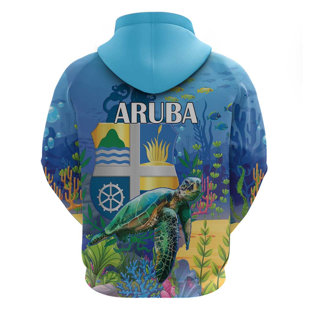 Aruba Sea Turtle Hoodie Underwater Landscape LT18