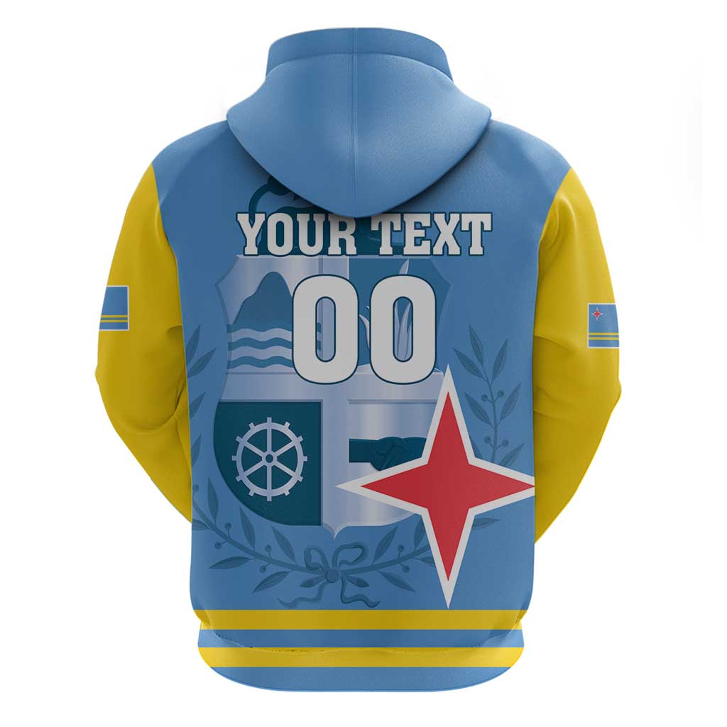 Custom Aruba Coat Of Arms Hoodie With Flag Style LT18