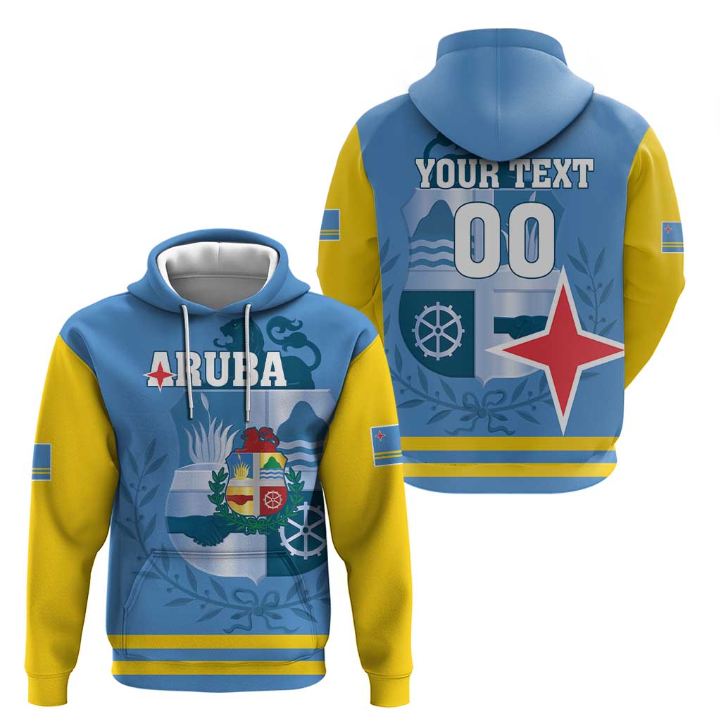 Custom Aruba Coat Of Arms Hoodie With Flag Style LT18