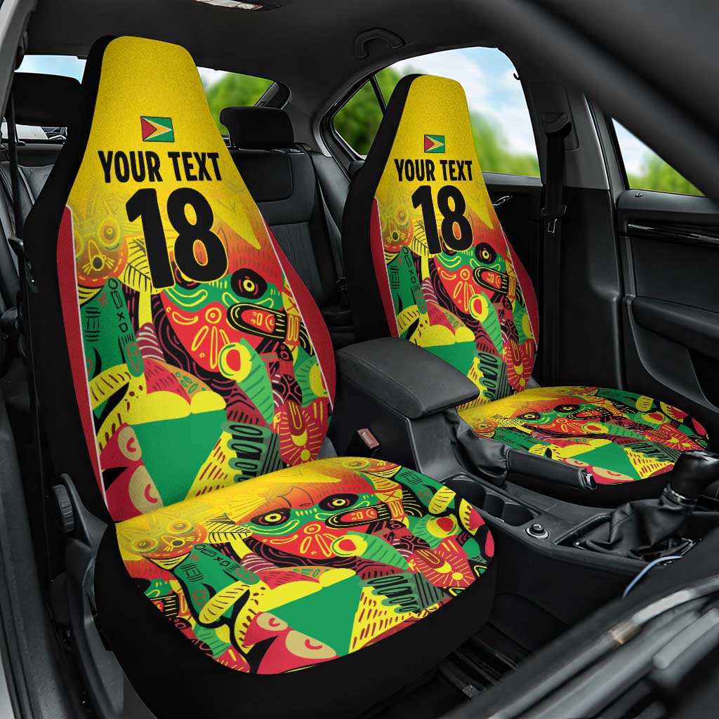 Custom Guyana Football Car Seat Cover Golden Jaguars Spirit - Yellow LT18