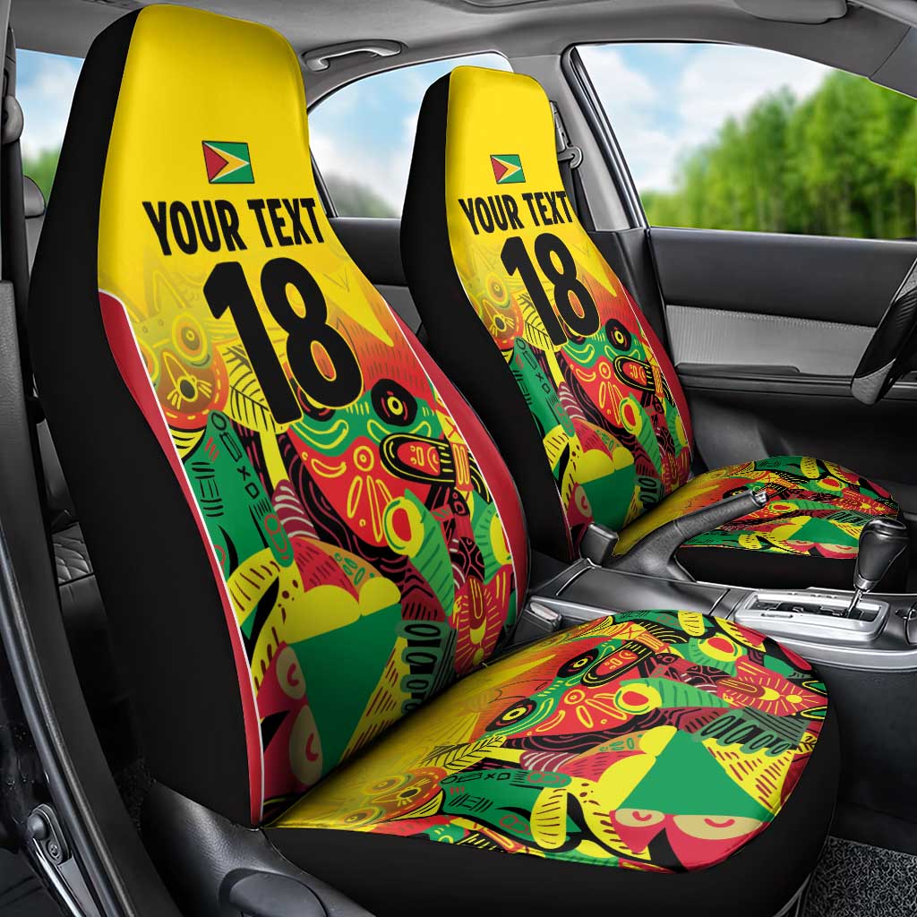 Custom Guyana Football Car Seat Cover Golden Jaguars Spirit - Yellow LT18