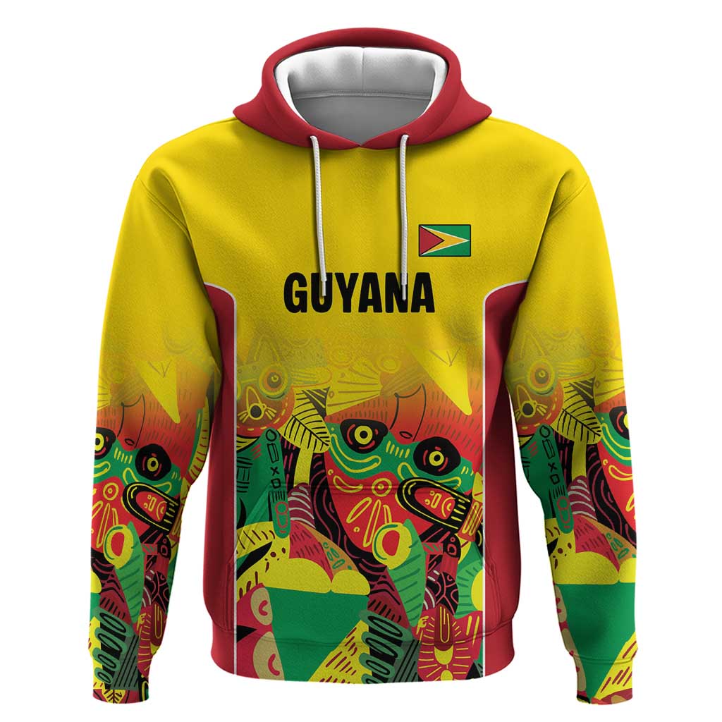 Custom Guyana Football Hoodie Golden Jaguars Spirit - Yellow LT18