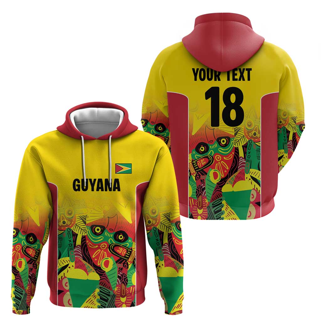 Custom Guyana Football Hoodie Golden Jaguars Spirit - Yellow LT18