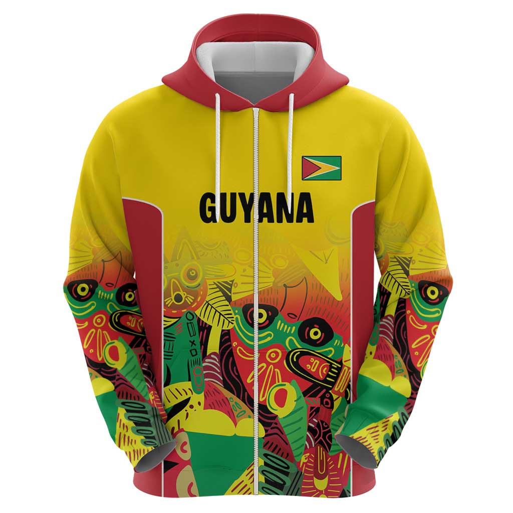 Custom Guyana Football Hoodie Golden Jaguars Spirit - Yellow LT18