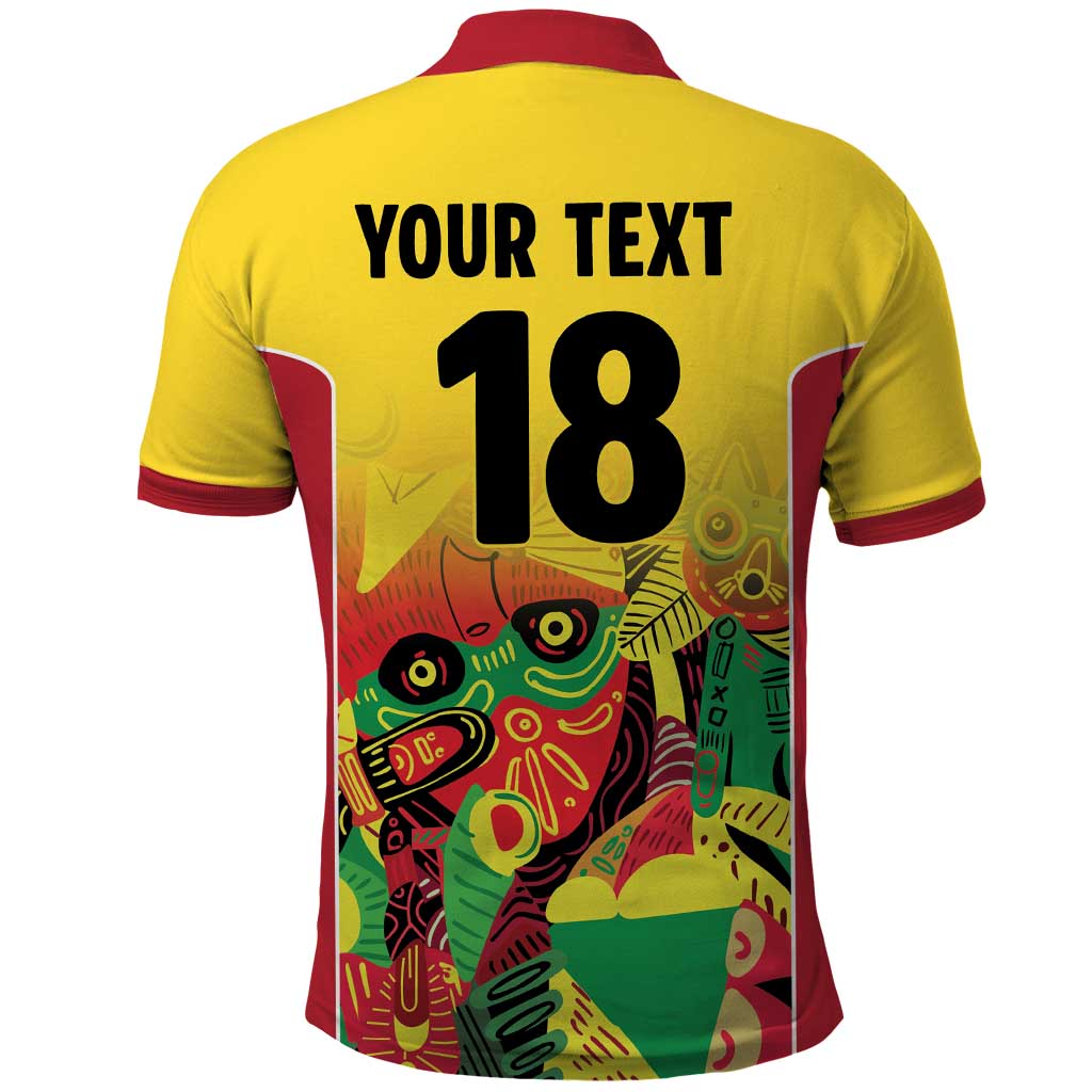 Custom Guyana Football Polo Shirt Golden Jaguars Spirit - Yellow LT18