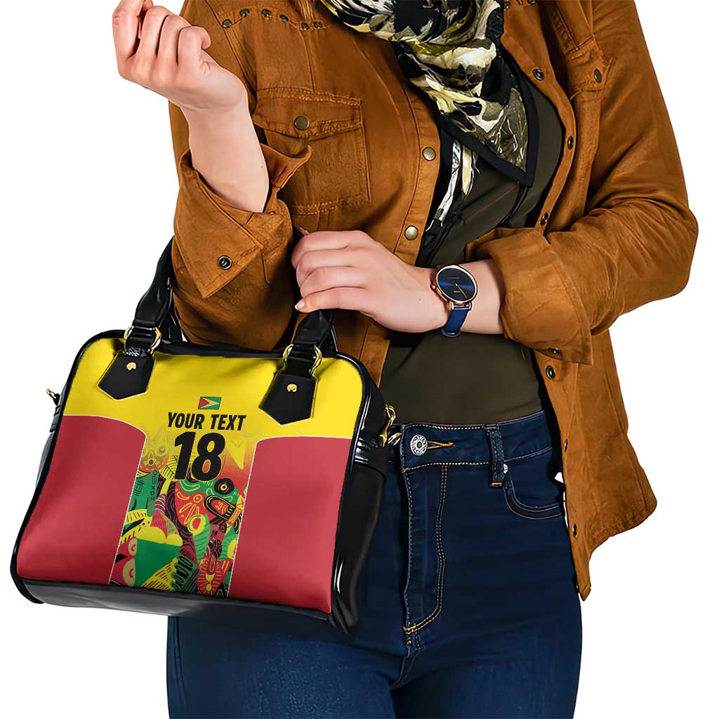 Custom Guyana Football Shoulder Handbag Golden Jaguars Spirit - Yellow LT18