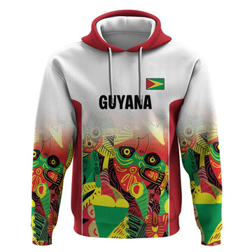 Custom Guyana Football Hoodie Golden Jaguars Spirit - White LT18