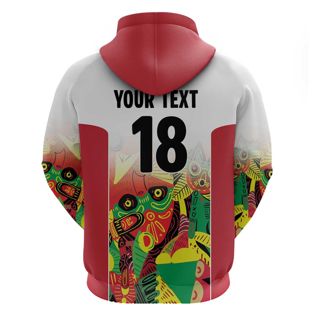 Custom Guyana Football Hoodie Golden Jaguars Spirit - White LT18