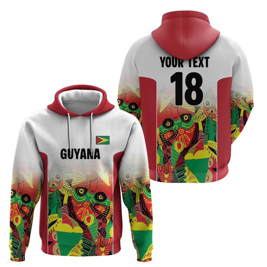 Custom Guyana Football Hoodie Golden Jaguars Spirit - White LT18