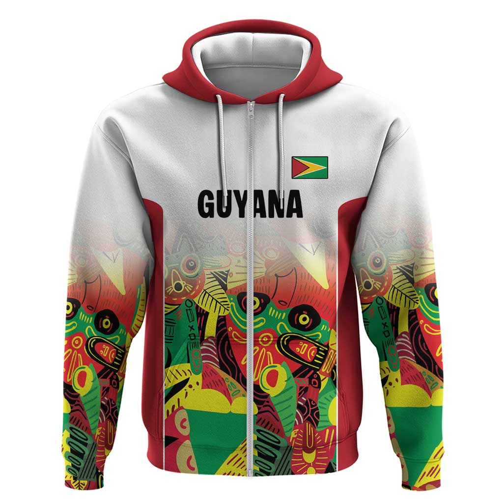 Custom Guyana Football Hoodie Golden Jaguars Spirit - White LT18