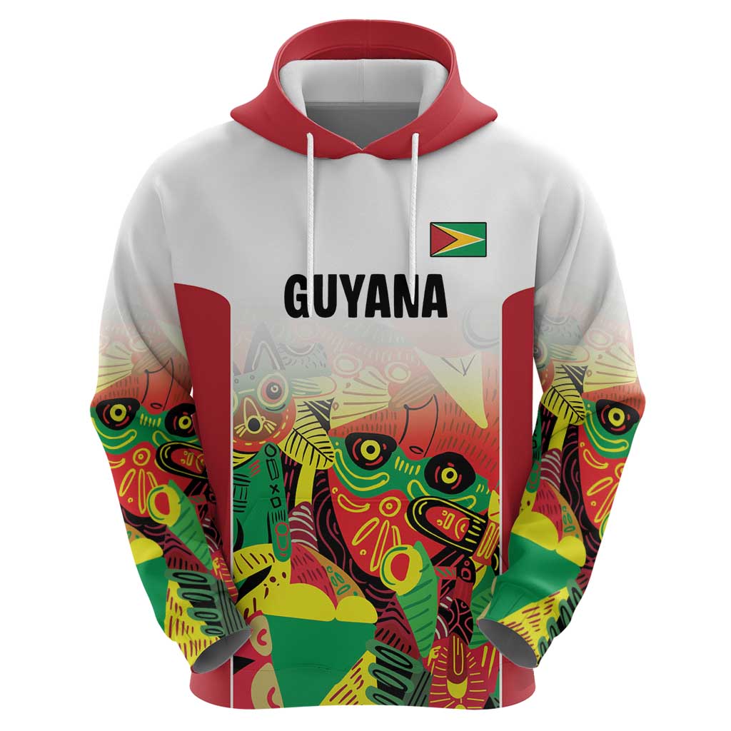 Custom Guyana Football Hoodie Golden Jaguars Spirit - White LT18