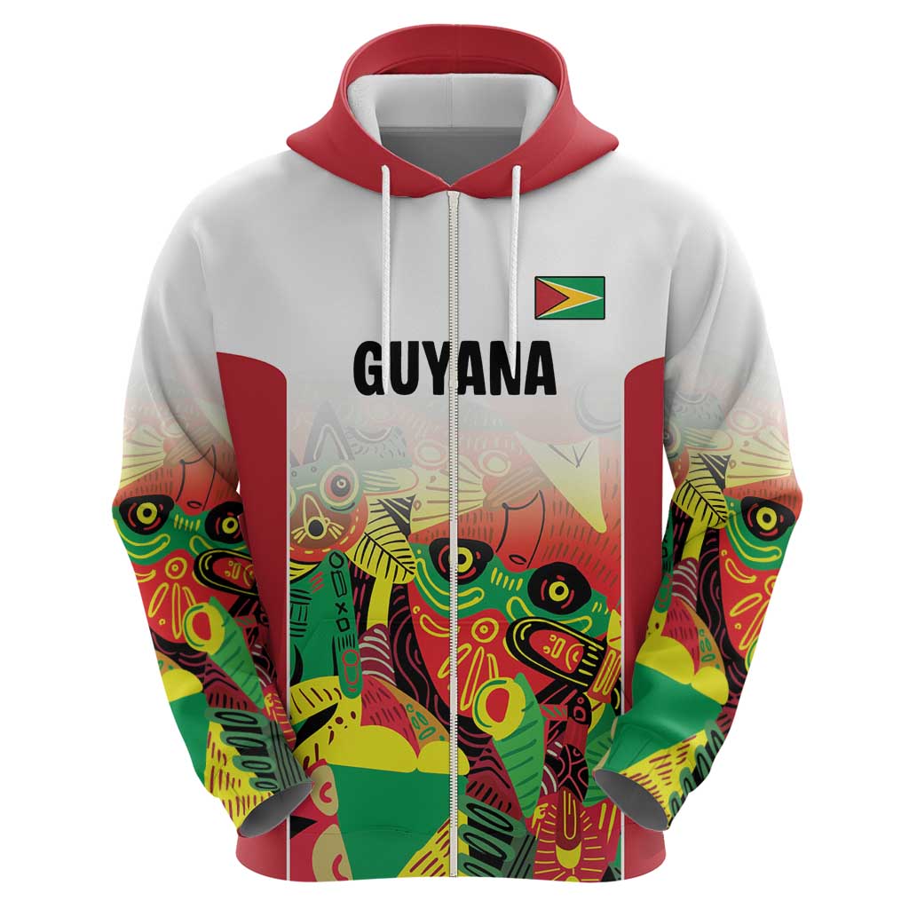 Custom Guyana Football Hoodie Golden Jaguars Spirit - White LT18