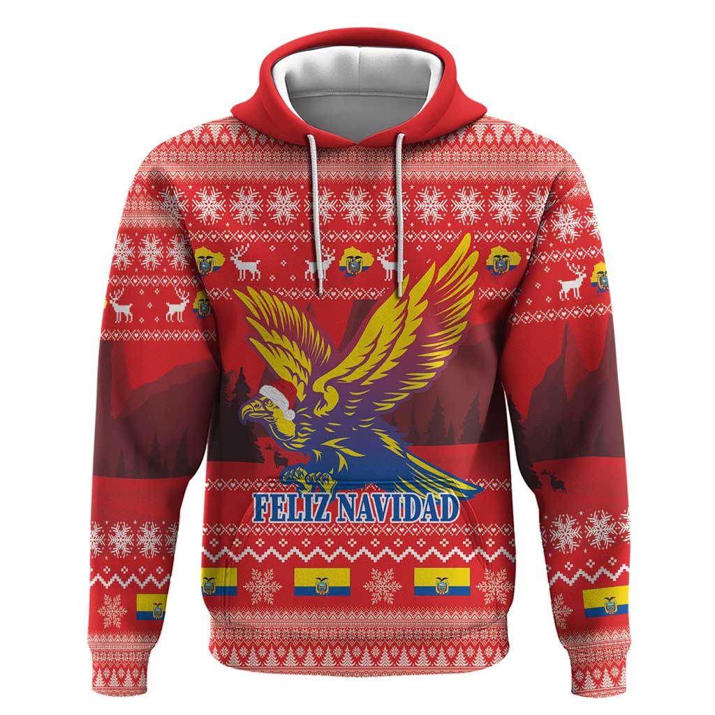 Ecuador Andean Condor Christmas Hoodie Dios Patria y Libertad LT18