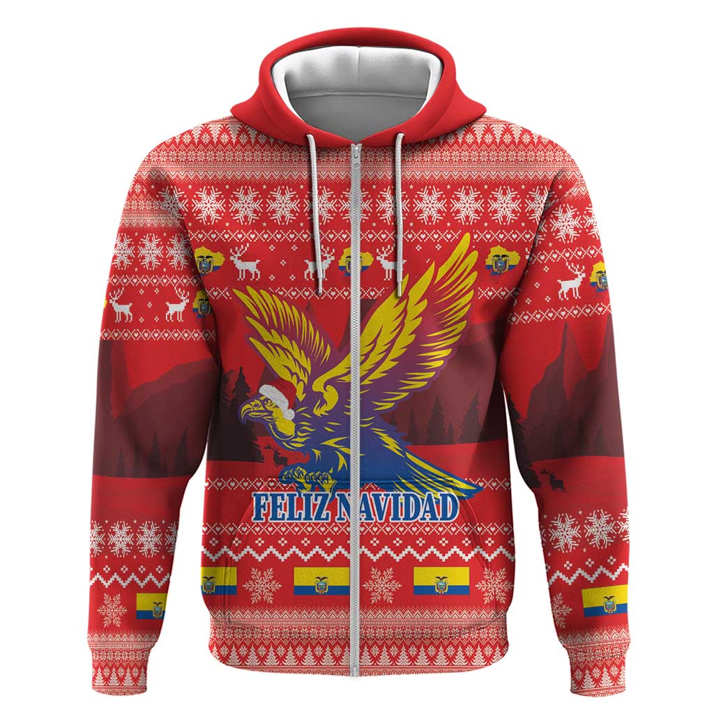 Ecuador Andean Condor Christmas Hoodie Dios Patria y Libertad LT18