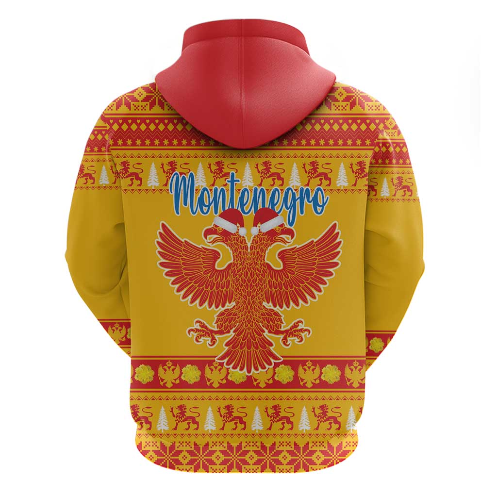 Montenegro Christmas Hoodie Double-headed Eagle With Christmas Pattern LT18
