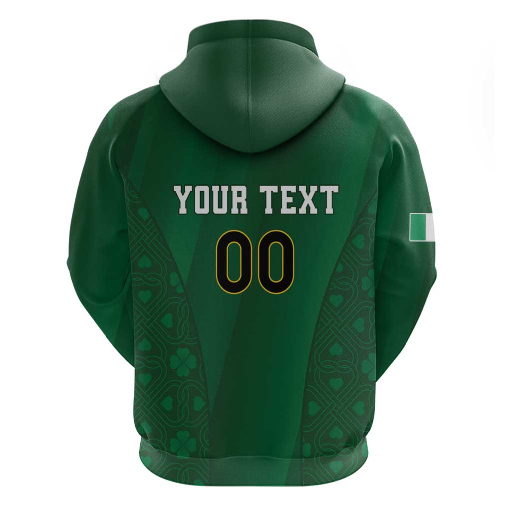 Custom Ireland Rugby Hoodie Shamrock With Ireland Flag Colors LT18