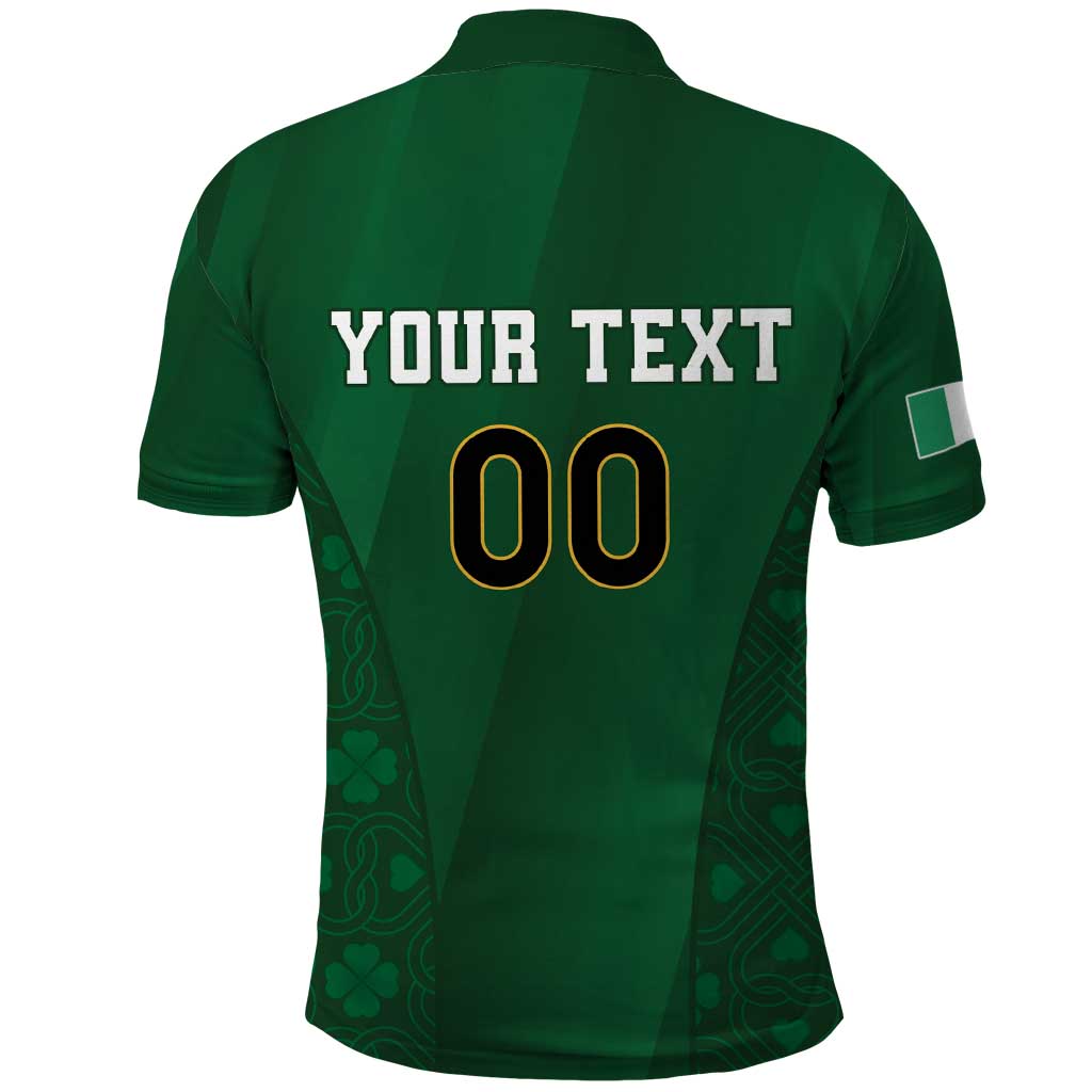 Custom Ireland Rugby Polo Shirt Shamrock With Ireland Flag Colors LT18