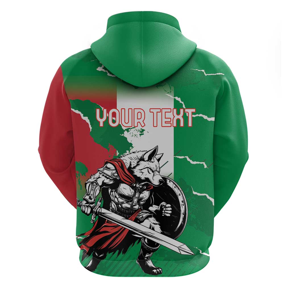 Personalized Italy Hoodie Wolf Warrior Grunge Style LT18