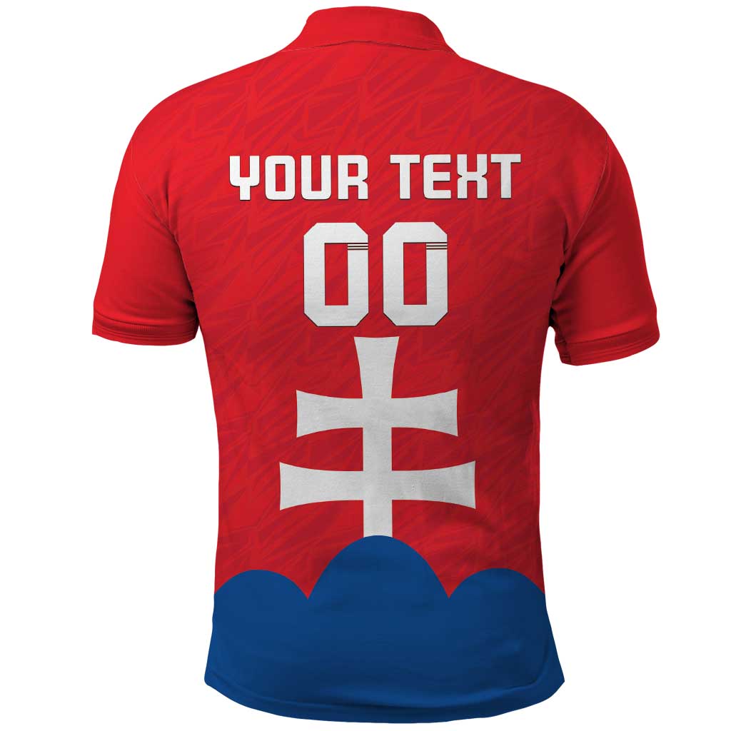Custom Slovakia Football Polo Shirt Come On Sokoli LT18