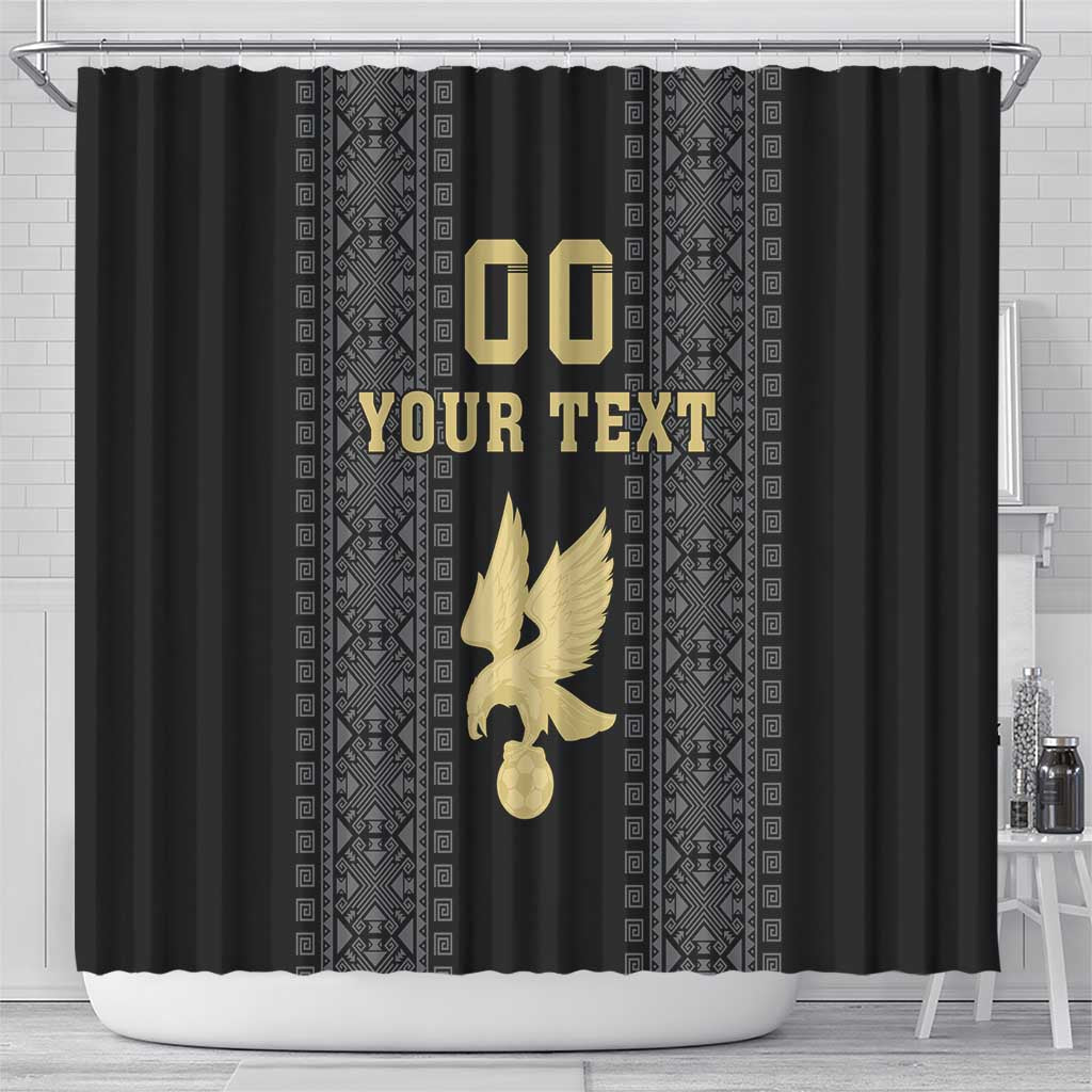 Custom Mexico Football Shower Curtain El Tri Aztec Pattern Back Version LT18