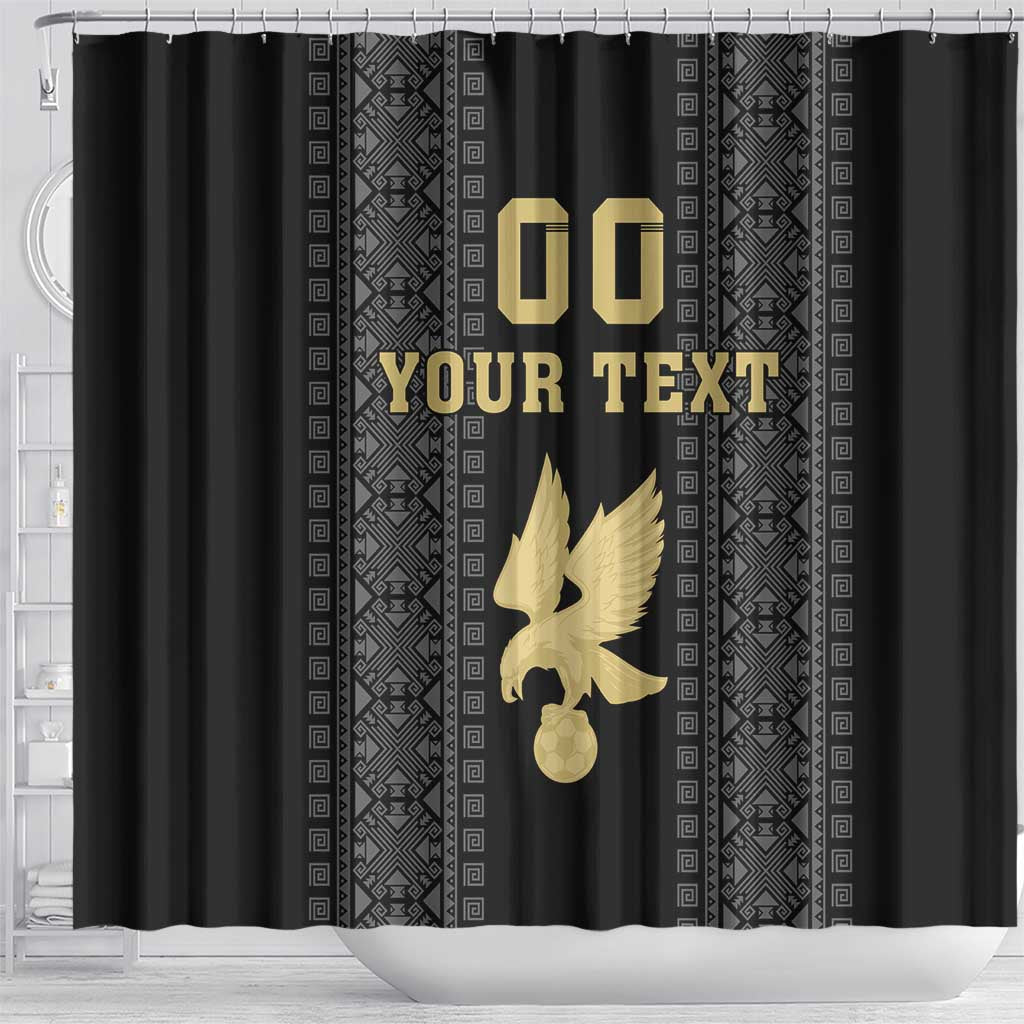 Custom Mexico Football Shower Curtain El Tri Aztec Pattern Back Version LT18