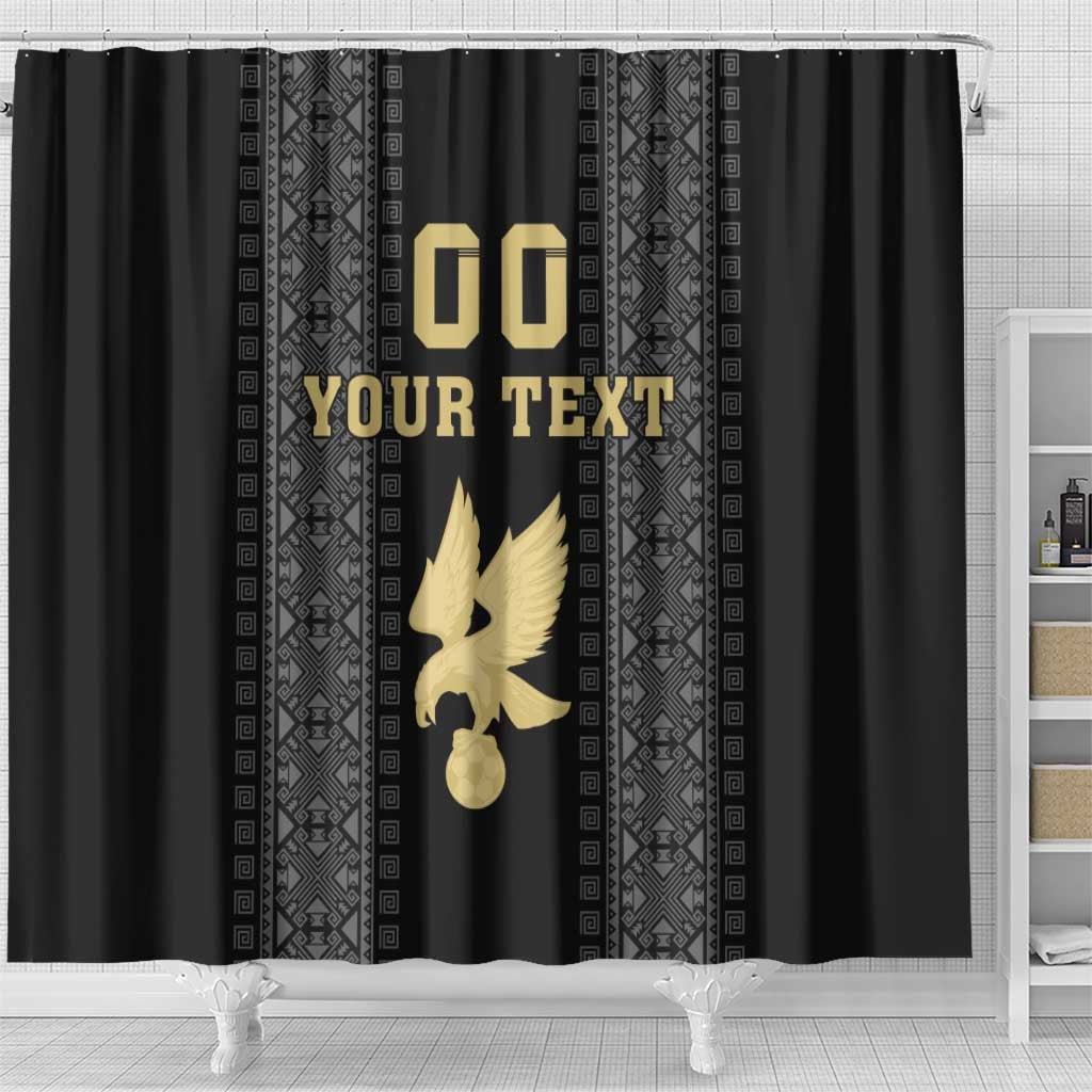 Custom Mexico Football Shower Curtain El Tri Aztec Pattern Back Version LT18