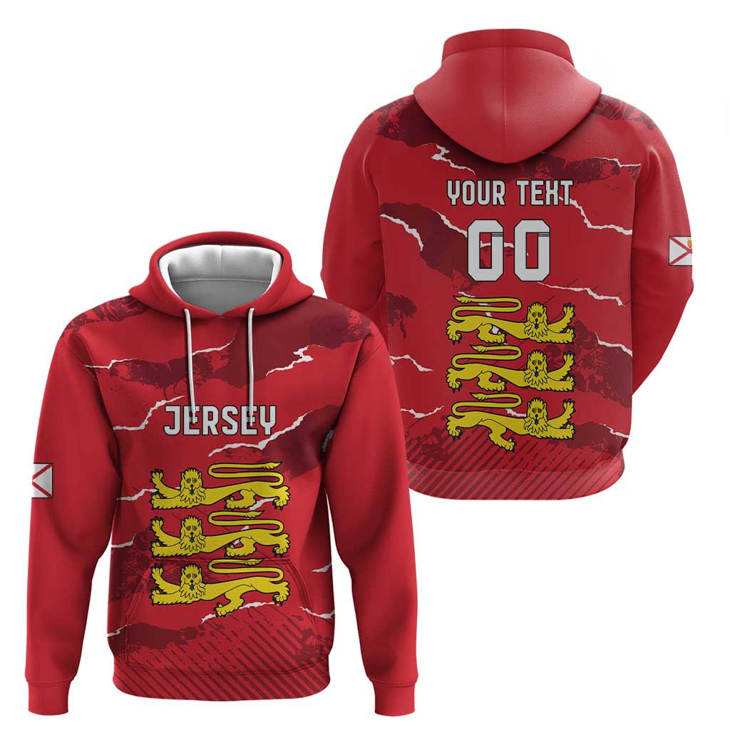 Custom Bailiwick of Jersey Hoodie Sporty Style LT18