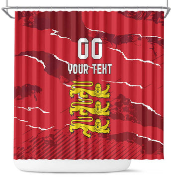 Custom Bailiwick of Jersey Shower Curtain Sporty Style LT18