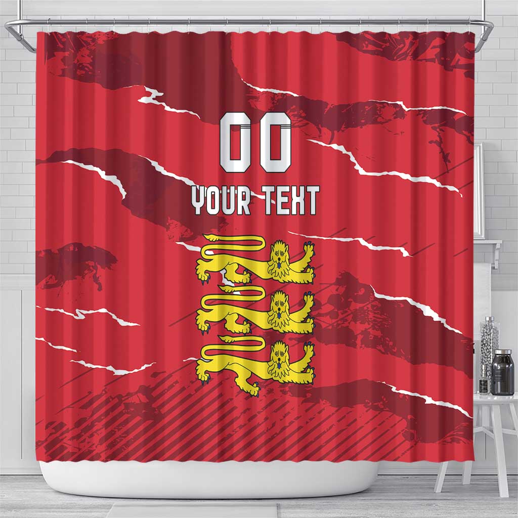 Custom Bailiwick of Jersey Shower Curtain Sporty Style LT18