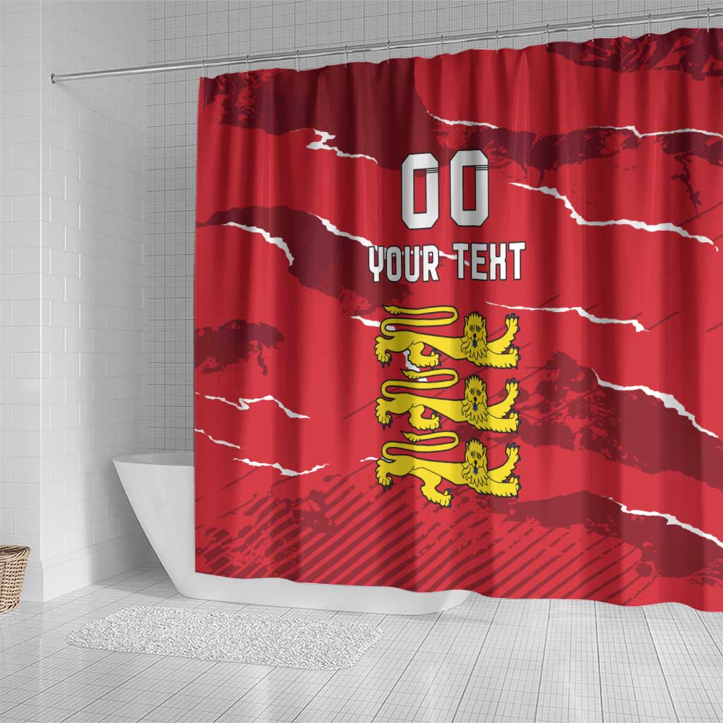 Custom Bailiwick of Jersey Shower Curtain Sporty Style LT18