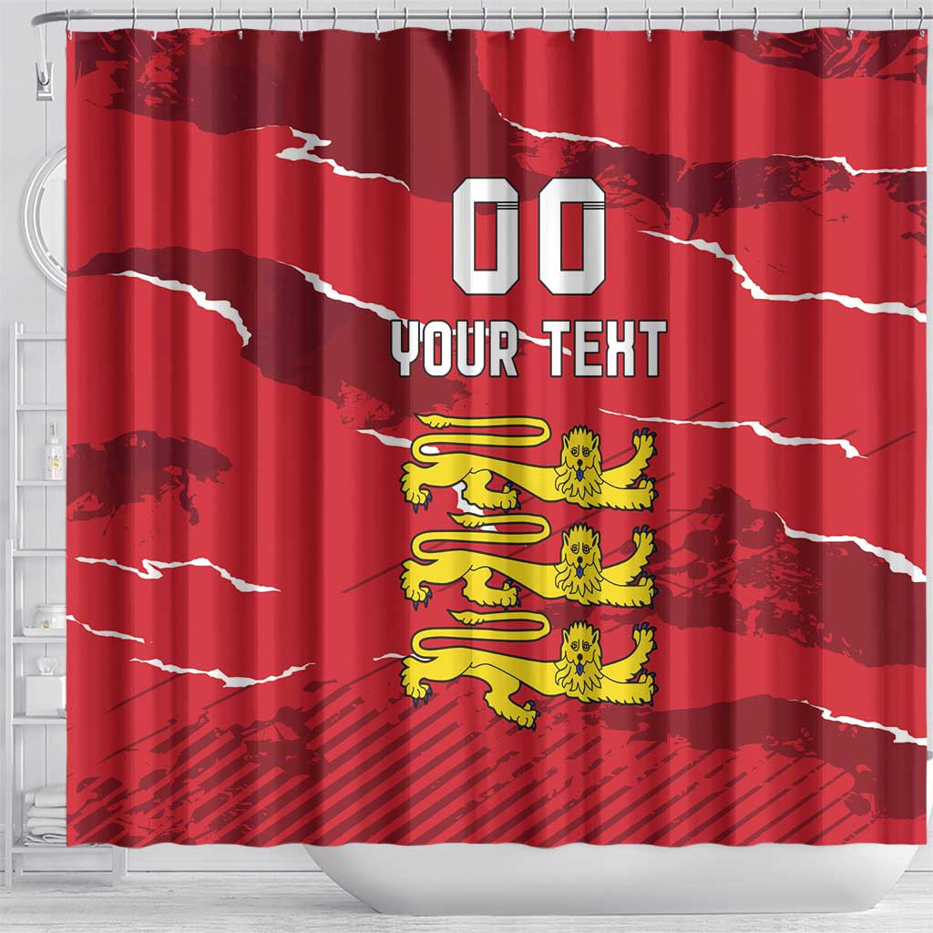 Custom Bailiwick of Jersey Shower Curtain Sporty Style LT18