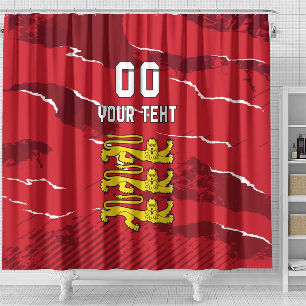 Custom Bailiwick of Jersey Shower Curtain Sporty Style LT18